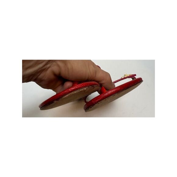 Tory Burch Pink Orange Kira Thong Sandals Sz. 7 - Picture 4 of 6